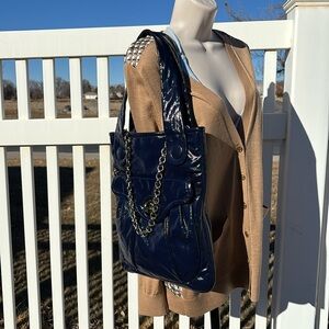 Marc By Marc Jacobs Navy Patented Leather Tote, Used Once